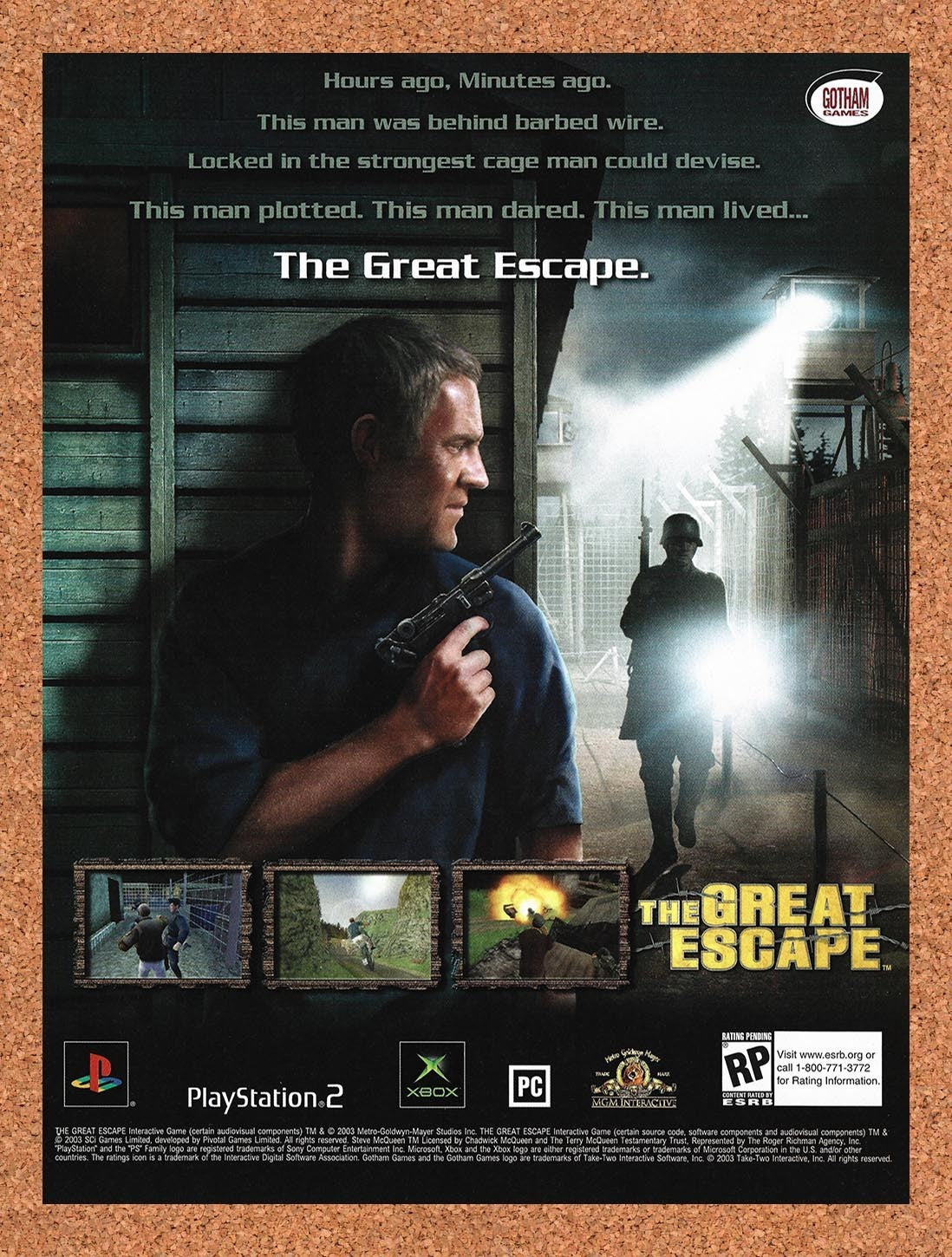 2003 The Great Escape PS2 Original Advertisement / Retro Promo v2