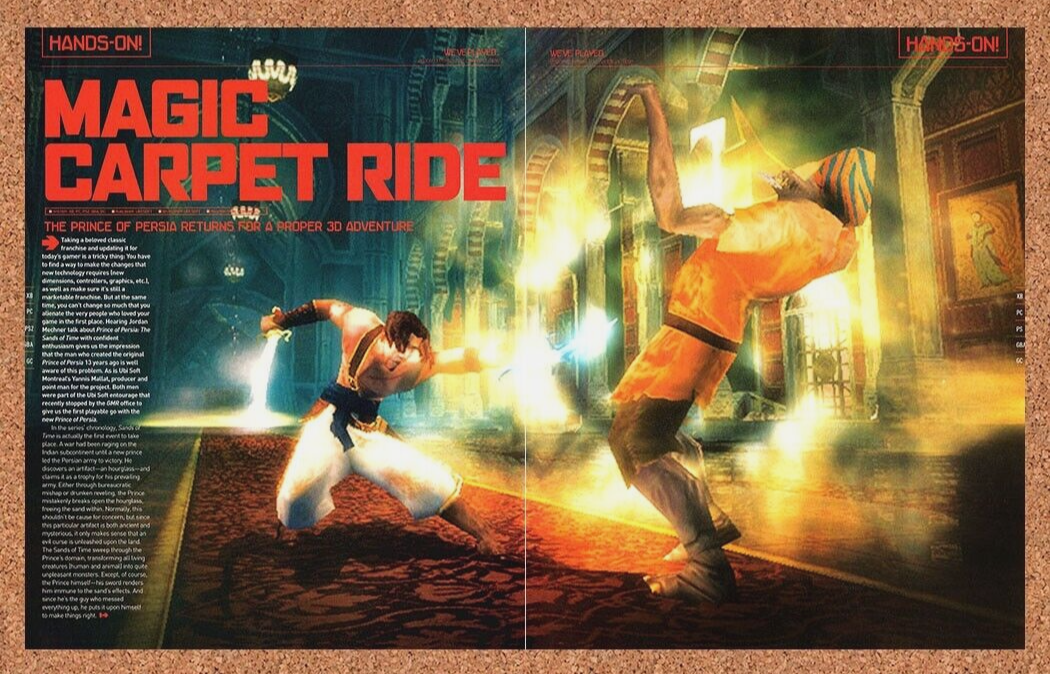 Prince Of Persia Sands Time Xbox Original 2003 Ad Authentic Video Game Promo