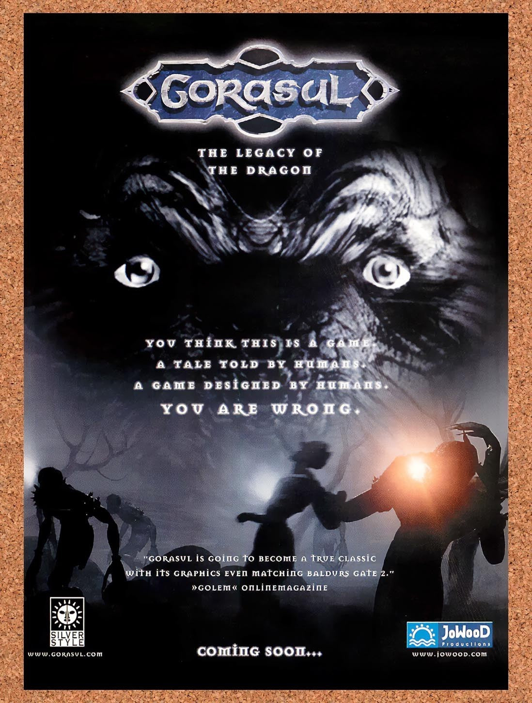 2001 Gorasul The Legacy Of The Dragon PC Original Advertisement / Retro Promo v1