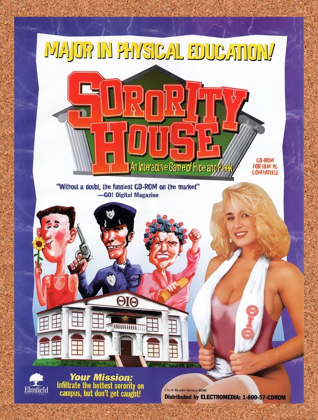 1994 Sorority House Interactive Hide And Peek Adult CD-ROM Original Ad v1