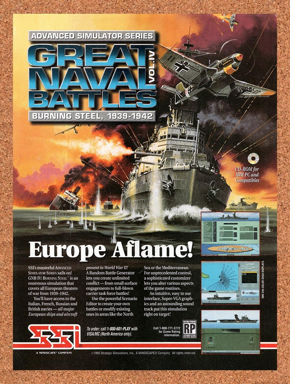 1996 Great Naval Battles Vol 4 PC Original Advertisement / Retro Promo v1
