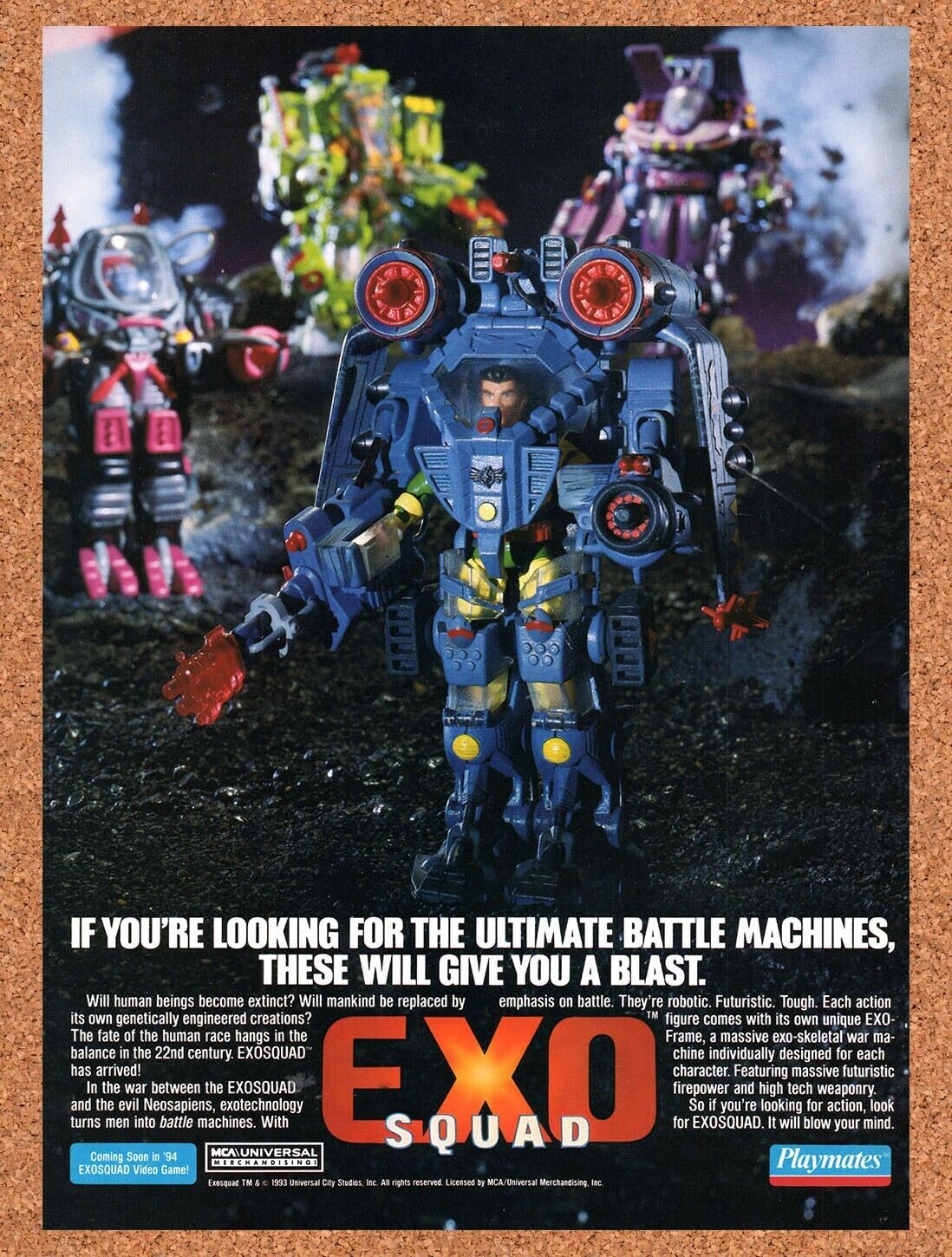 1993 Exo Squad Action Figures Original Advertisement / Retro Wall Art v1