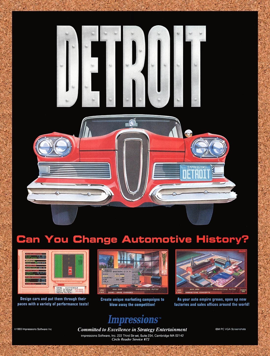 1994 Detroit PC Original Advertisement / Retro Promo v1