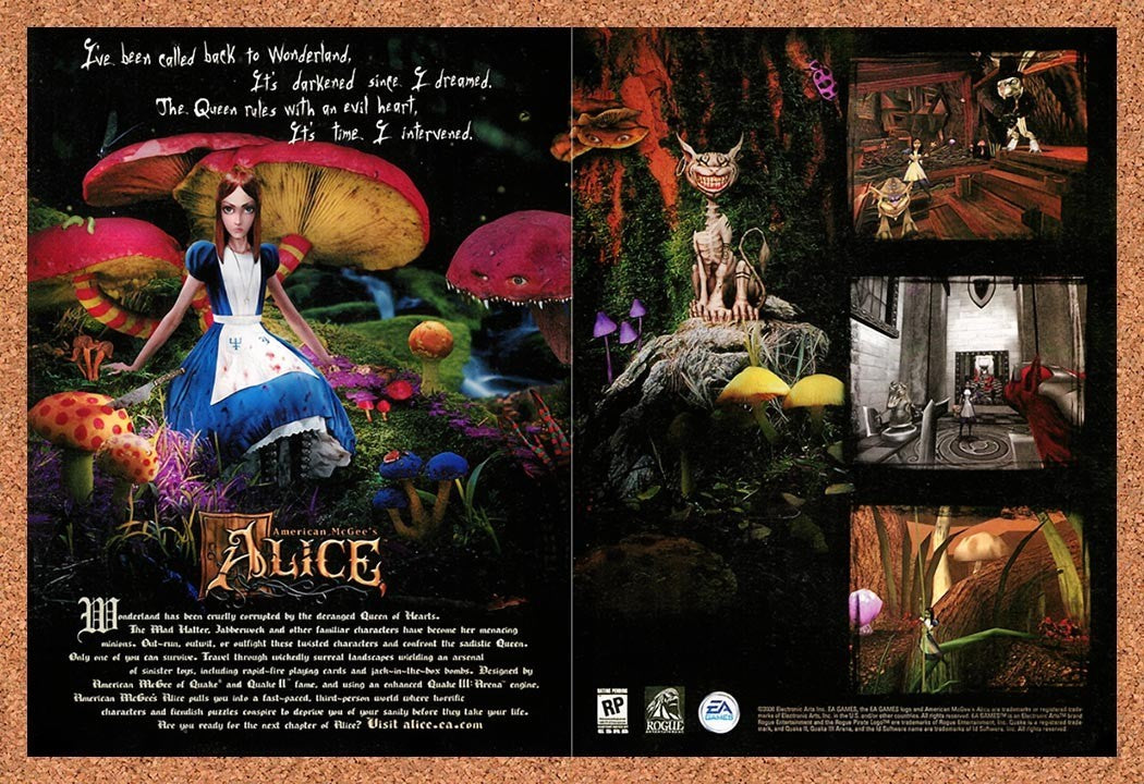 2001 American McGees Alice PC Original Advertisement / Retro Promo v6