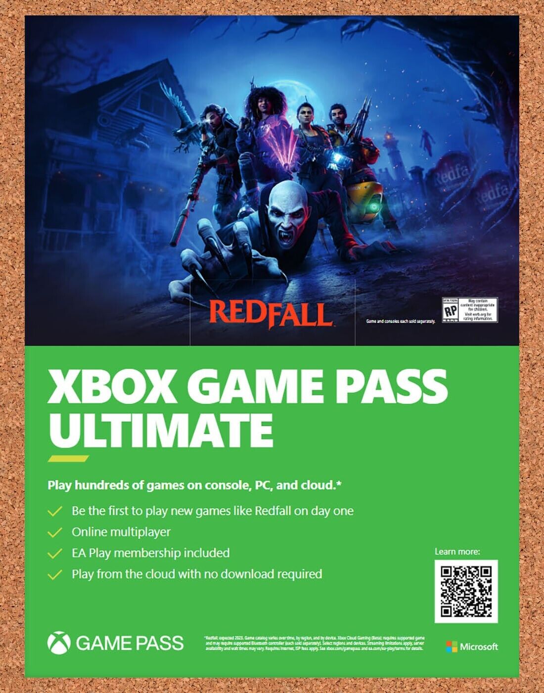 Microsoft Xbox Game Pass Ultimate Original 2023 Ad - Redfall Video Game Promo