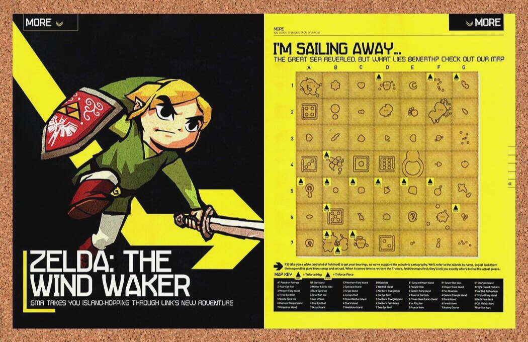 Legend Of Zelda Wind Waker GameCube Original 2003 Ad Authentic Game Art Promo