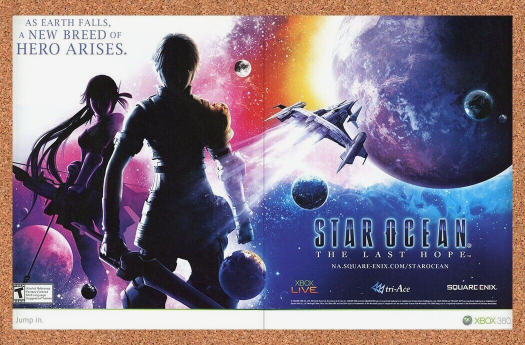 Star Ocean The Last Hope Xbox 360 Original 2009 Ad Authentic Video Game Promo