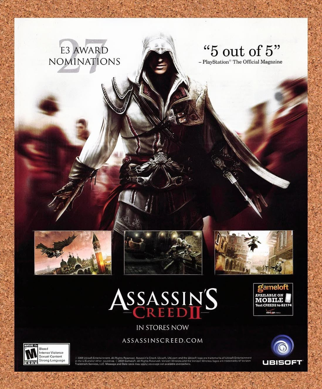 2009 Assassins Creed II PS3 Original Advertisement / Retro Promo v1