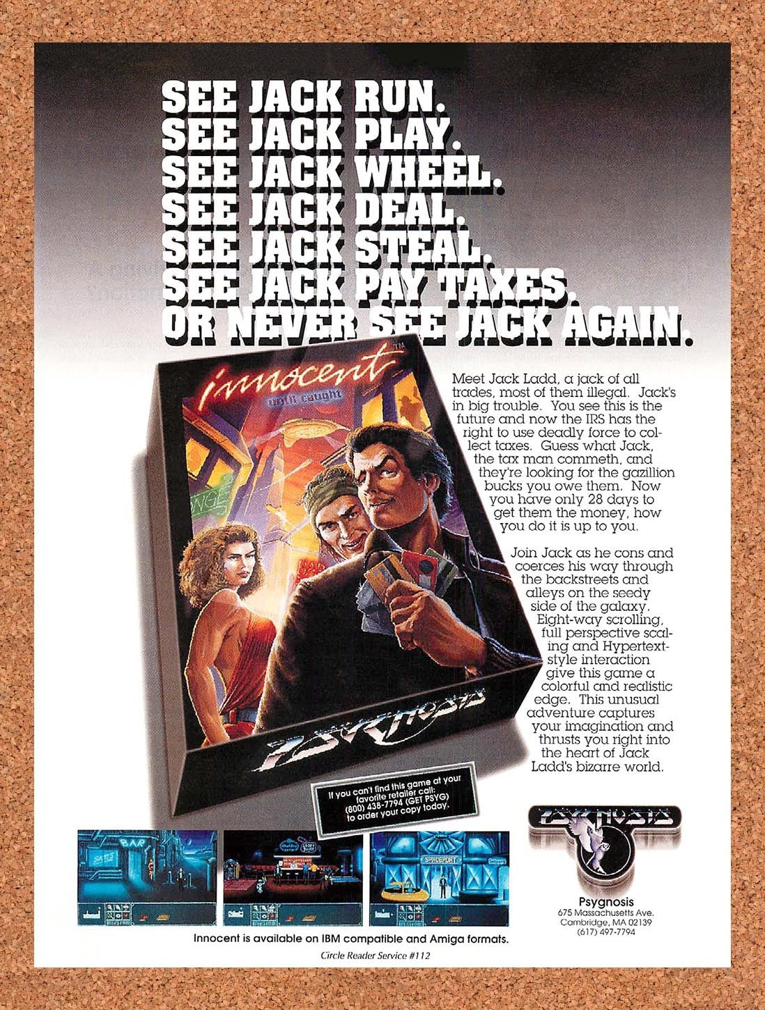 1994 Innocent Until Caught PC Original Advertisement / Retro Promo v1