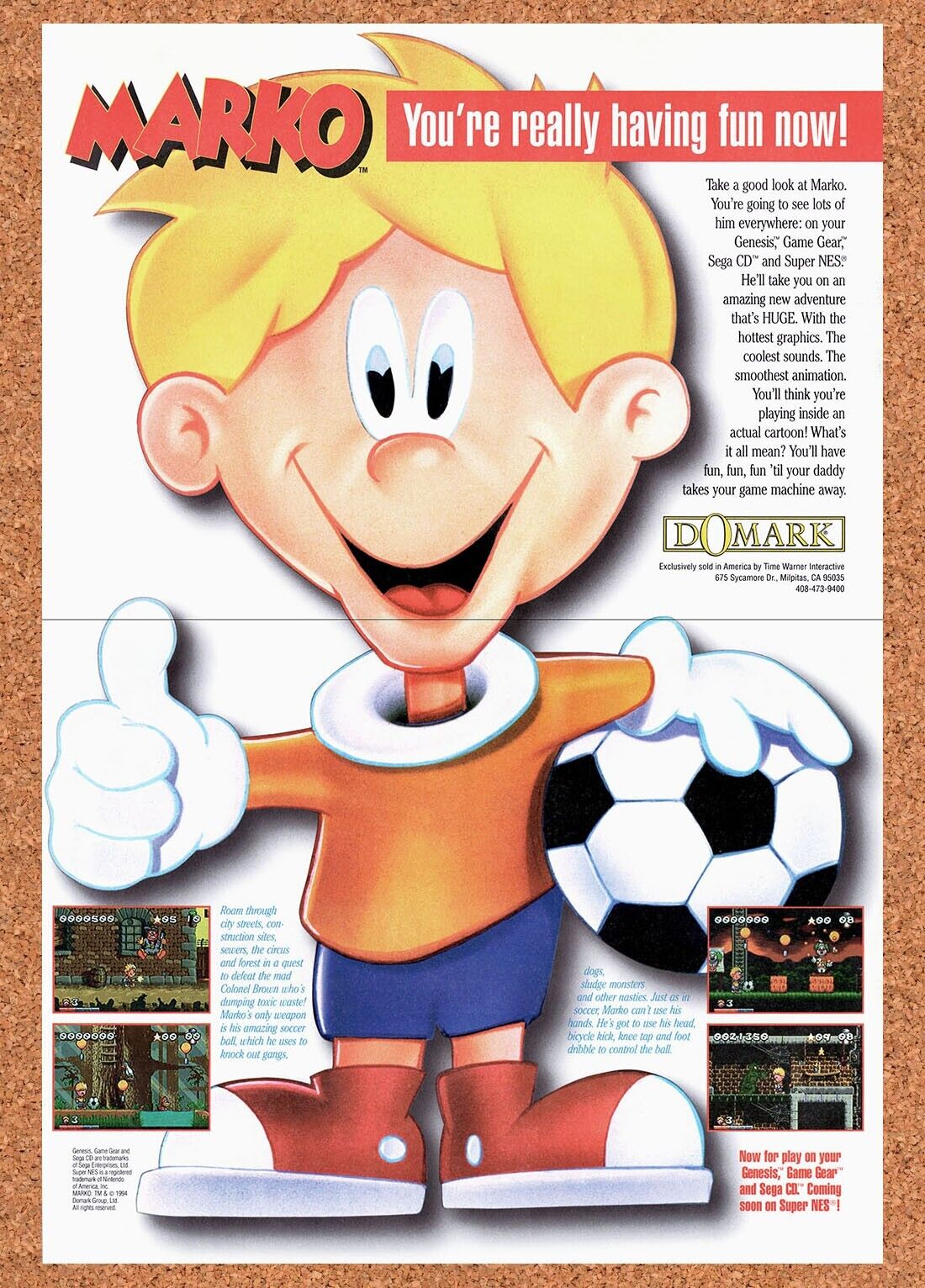 1994 Marko Genesis Original Advertisement / Retro Wall Art v1