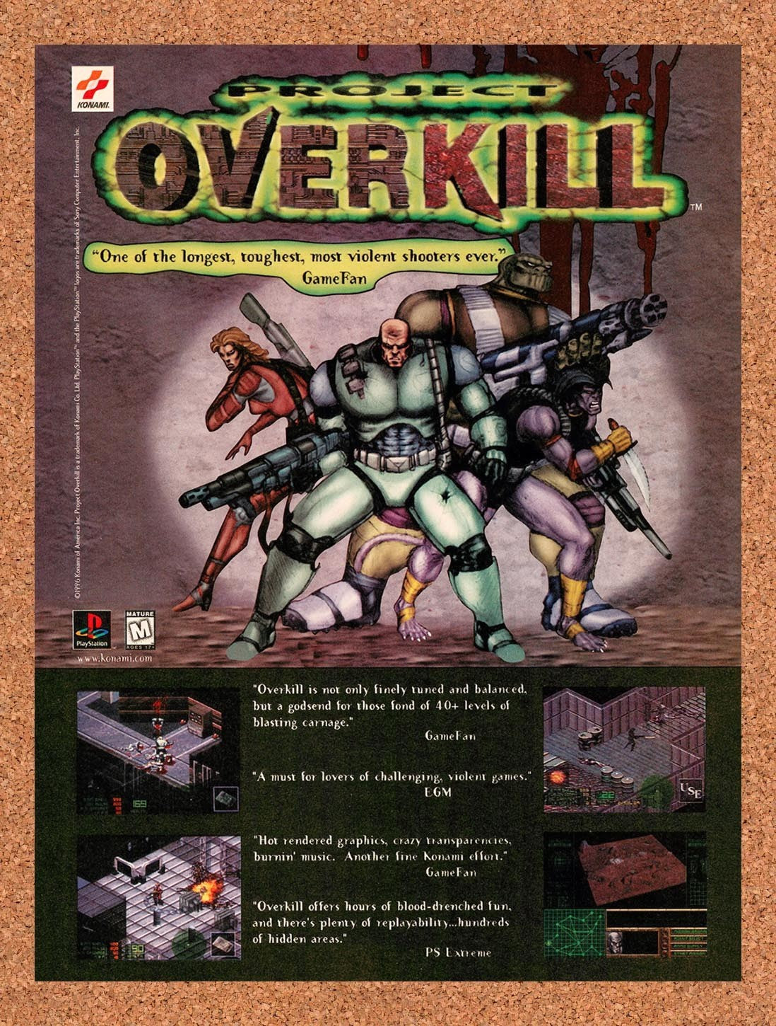 1997 Project Overkill PS1 Original Advertisement / Retro Promo v2