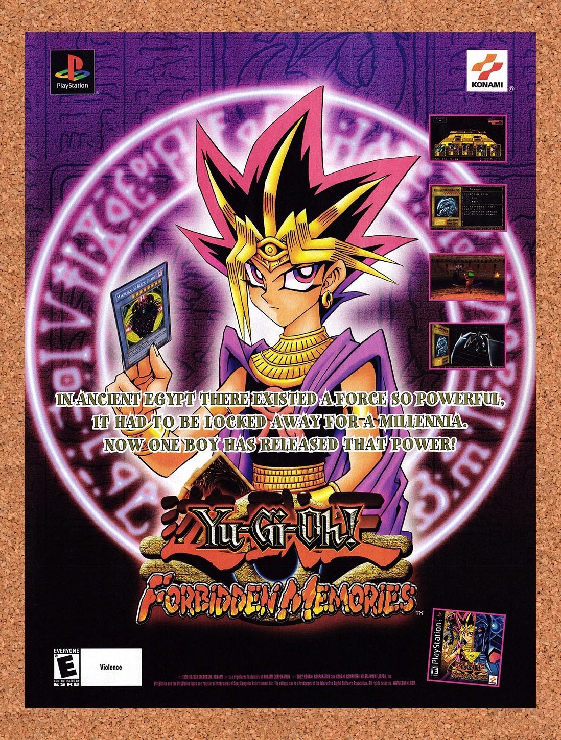 2002 Yu-Gi-Oh Forbidden Memories PS1 Original Advertisement / Retro Promo v1