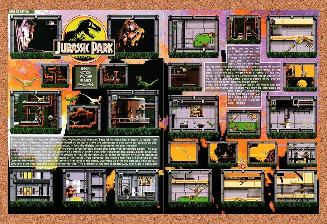 1993 Jurassic Park Genesis Original Advertisement / Retro Wall Art v7