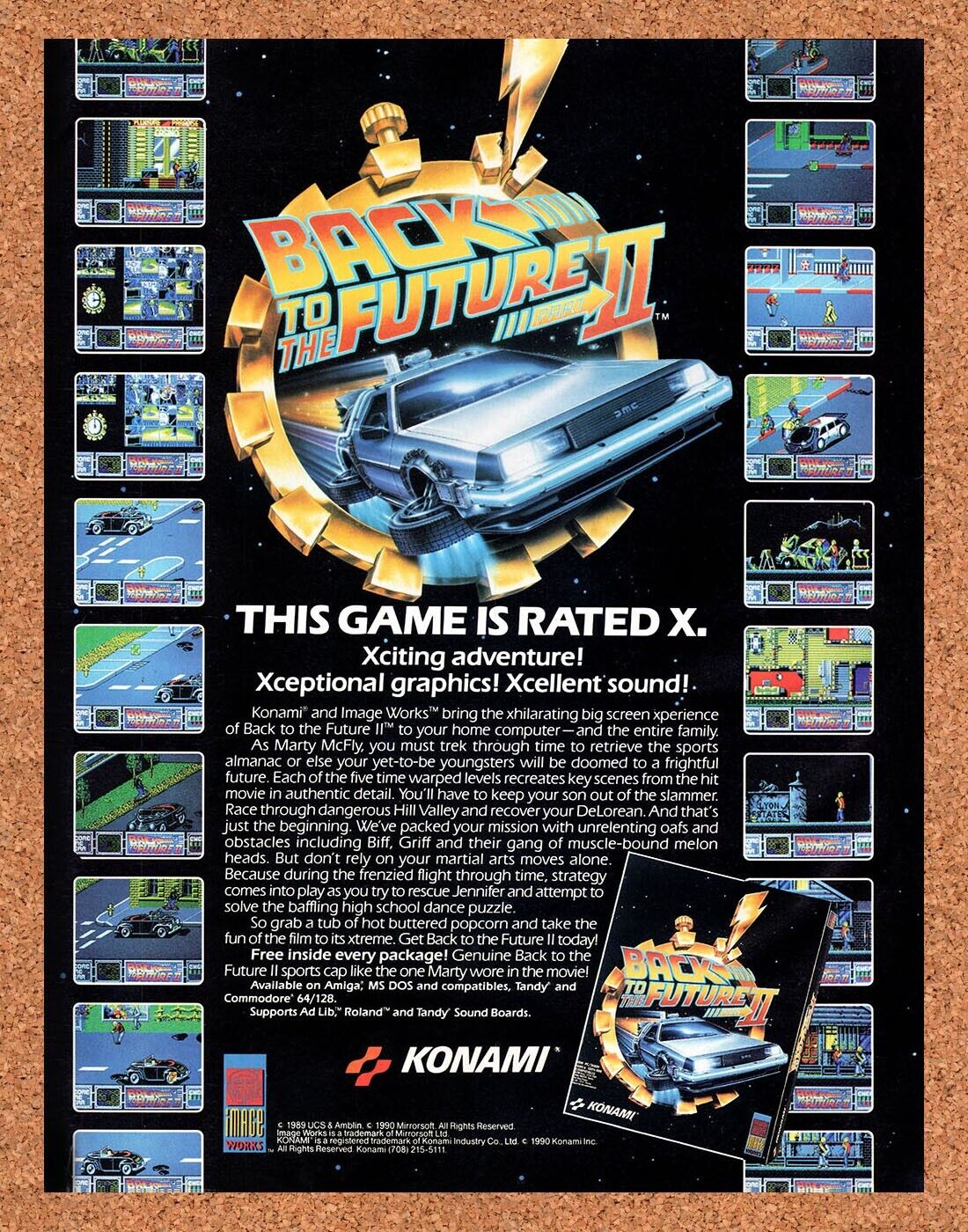 Back to The Future II PC Original 1990 Vintage Ad - Video Game Promo