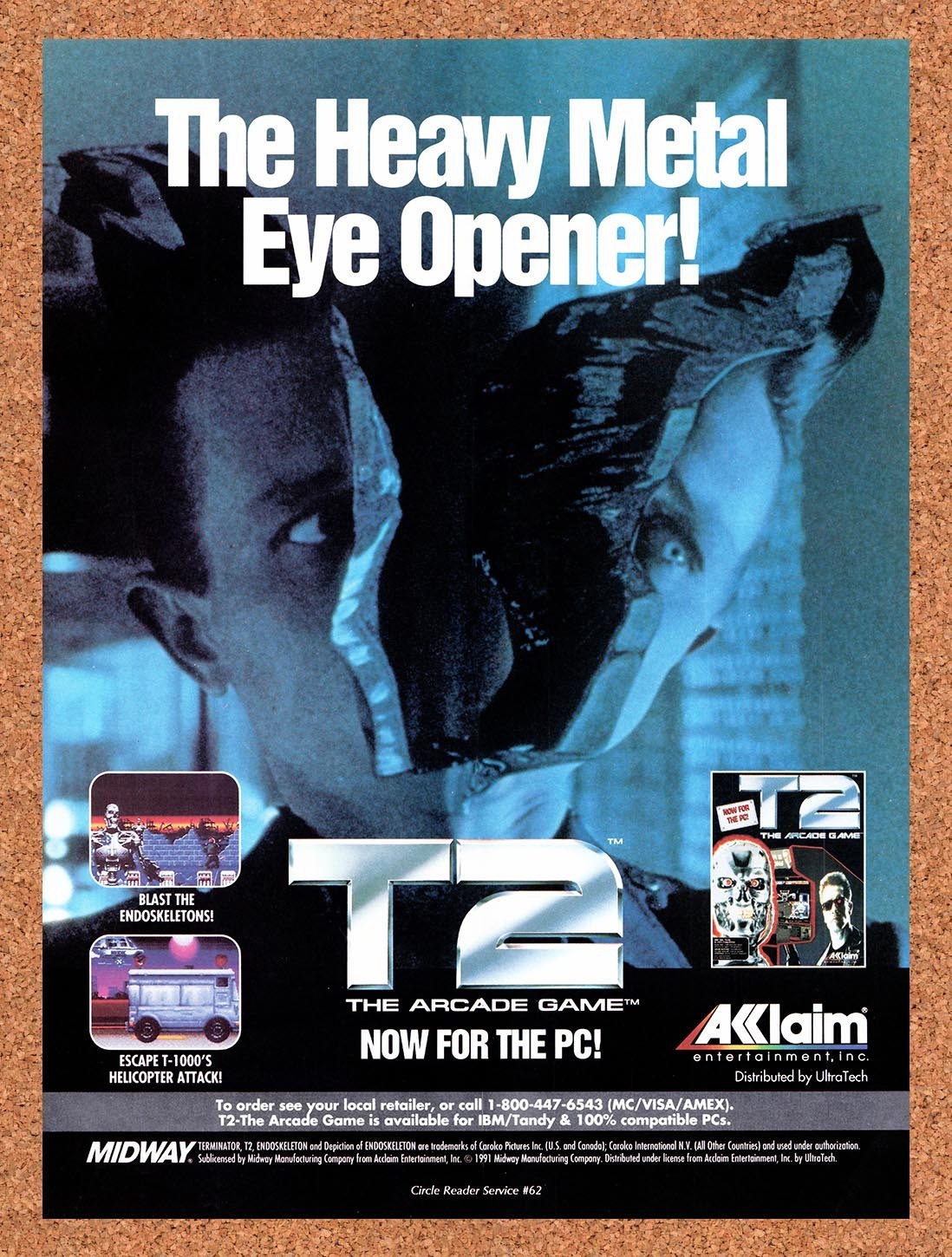 1994 T2 Terminator PC Original Advertisement / Retro Promo v4