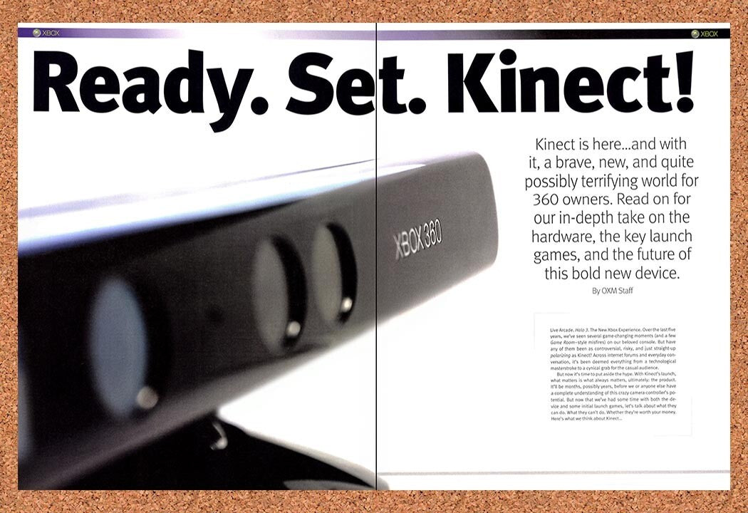 2010 Microsoft Xbox Kinect Launch Review Original Ad / Retro Wall Art v2