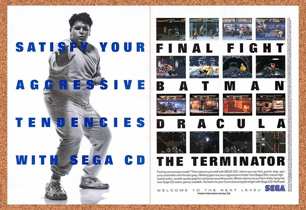 1993 Sega CD Console Original Advertisement / Retro Wall Art v6