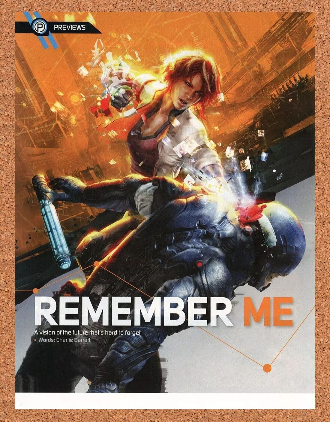 Remember Me Xbox 360 Original 2015 Ad Authentic Video Game Review Promo Art v2