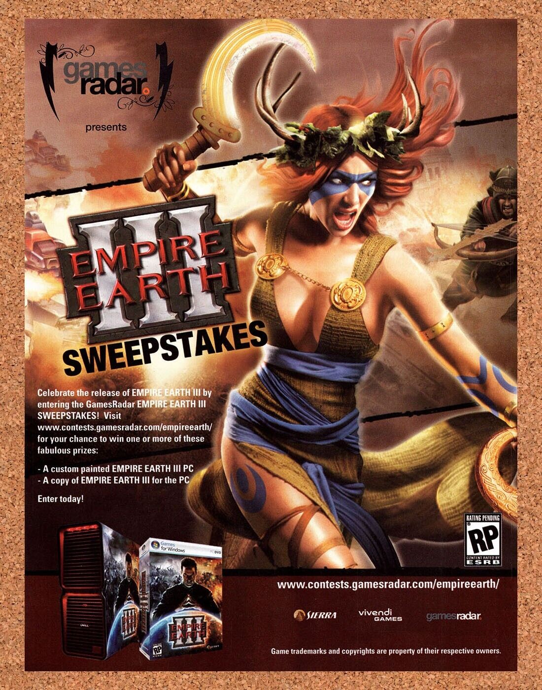 Empire Earth III PC Original 2007 Vintage Ad - Video Game Sweepstakes Promo