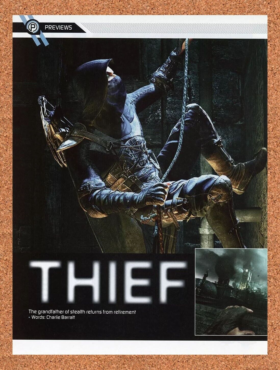 Thief PS4 Original 2014 Ad Authentic Eidos Stealth Video Game Promo