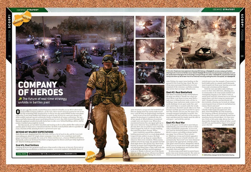2006 Company Of Heroes PC Original Advertisement / Retro Promo vr1