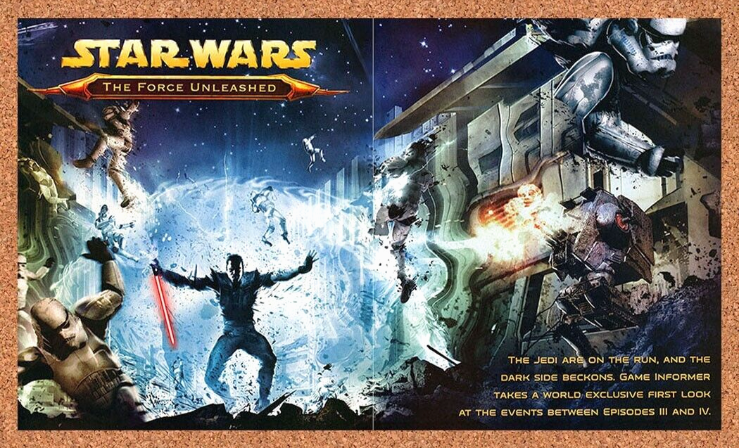 Star Wars Forced Unleashed PS3 Original 2009 Ad Authentic Video Game Promo