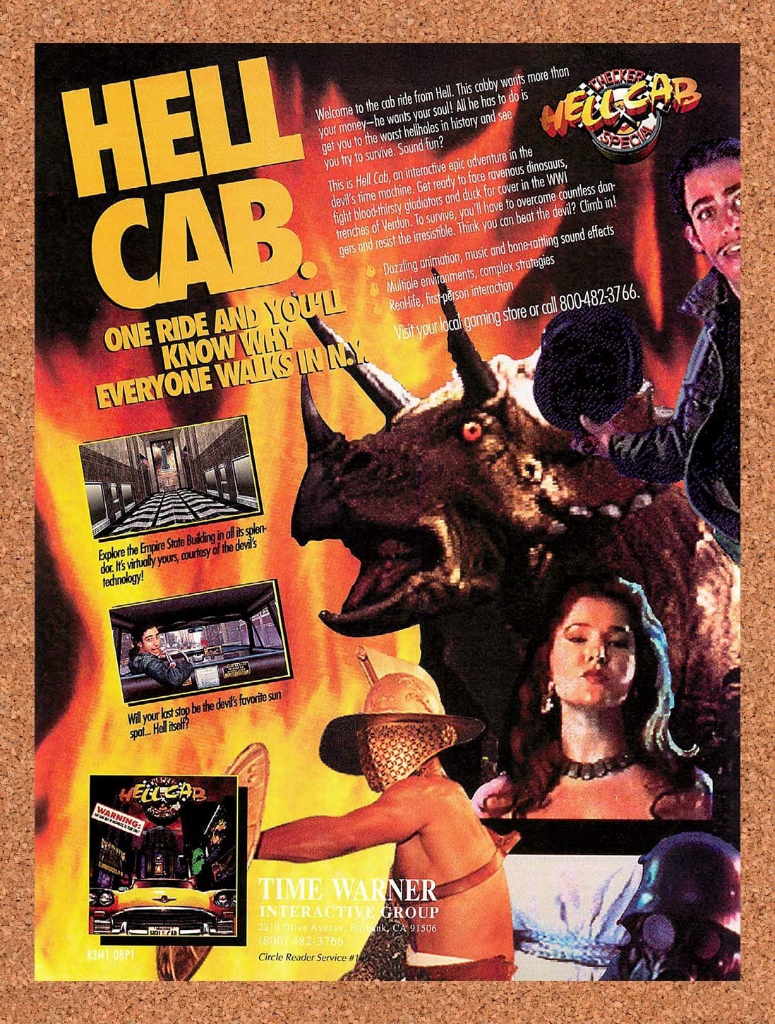 1994 Hell Cab PC Original Advertisement / Retro Promo v1