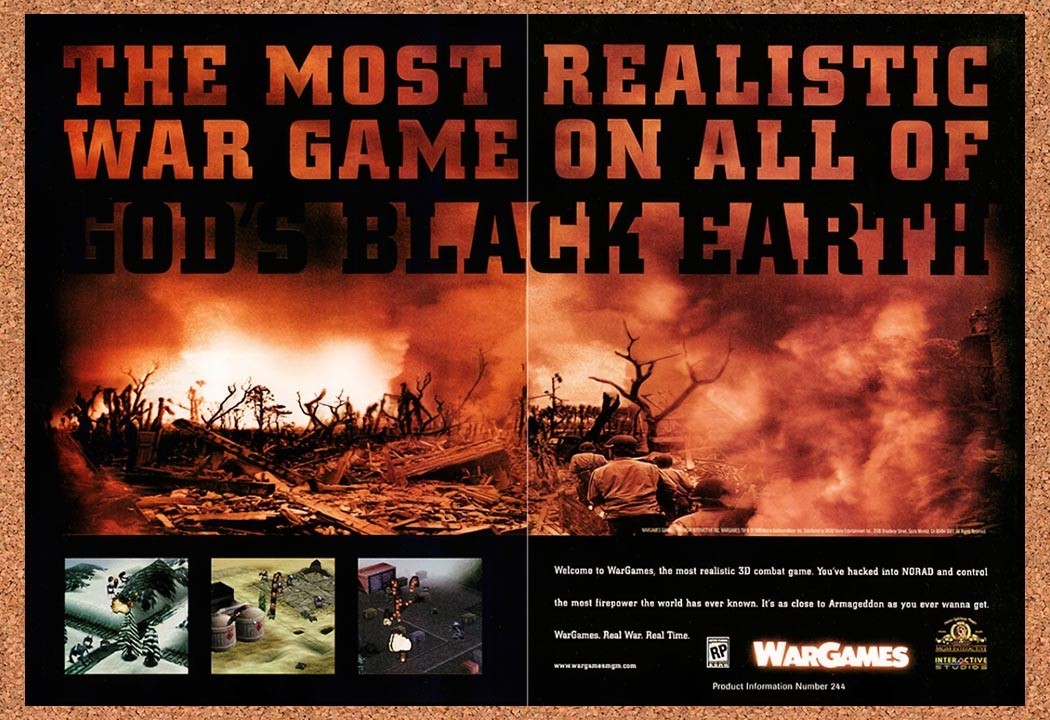 1997 WarGames PC Original Advertisement / Retro Promo v2