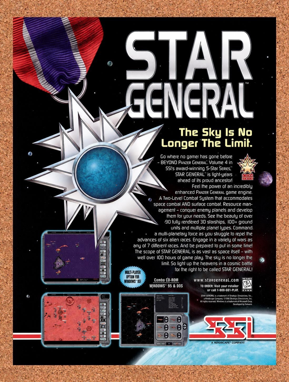 1996 Star General PC Original Advertisement / Retro Promo v1