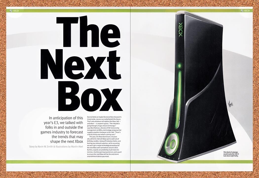 2011 Microsoft Xbox Speculating The Next Xbox Original Ad / Retro Wall Art v8