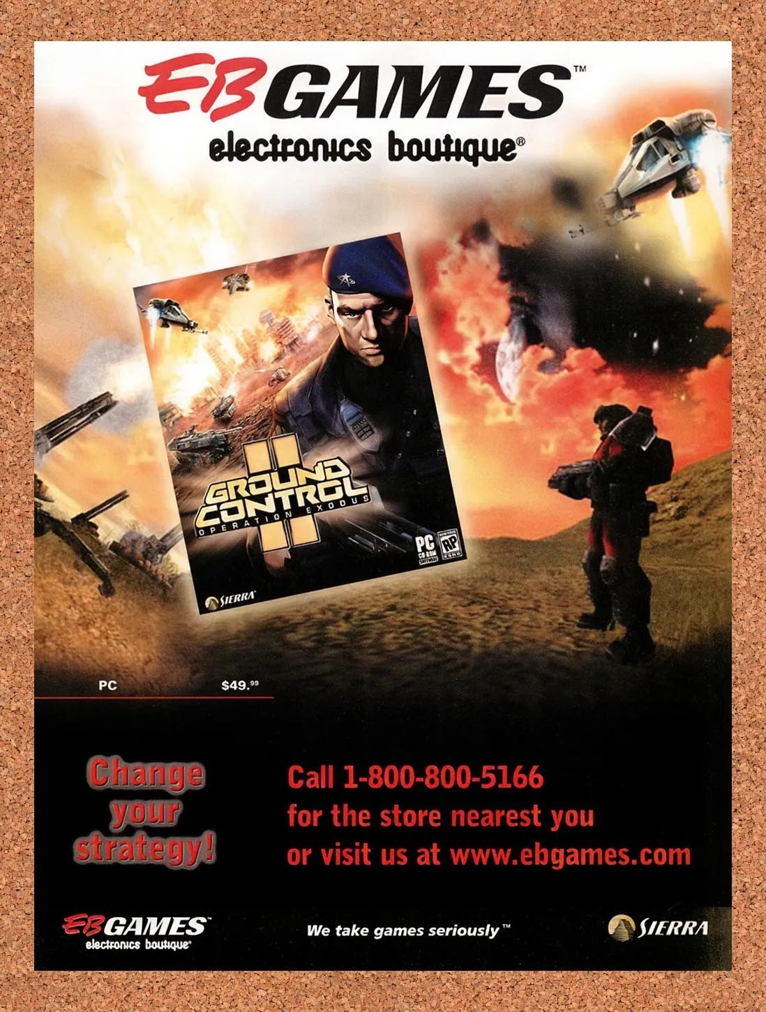 2004 Ground Control II Operation Exodus EB Games Original Ad / Promo v3