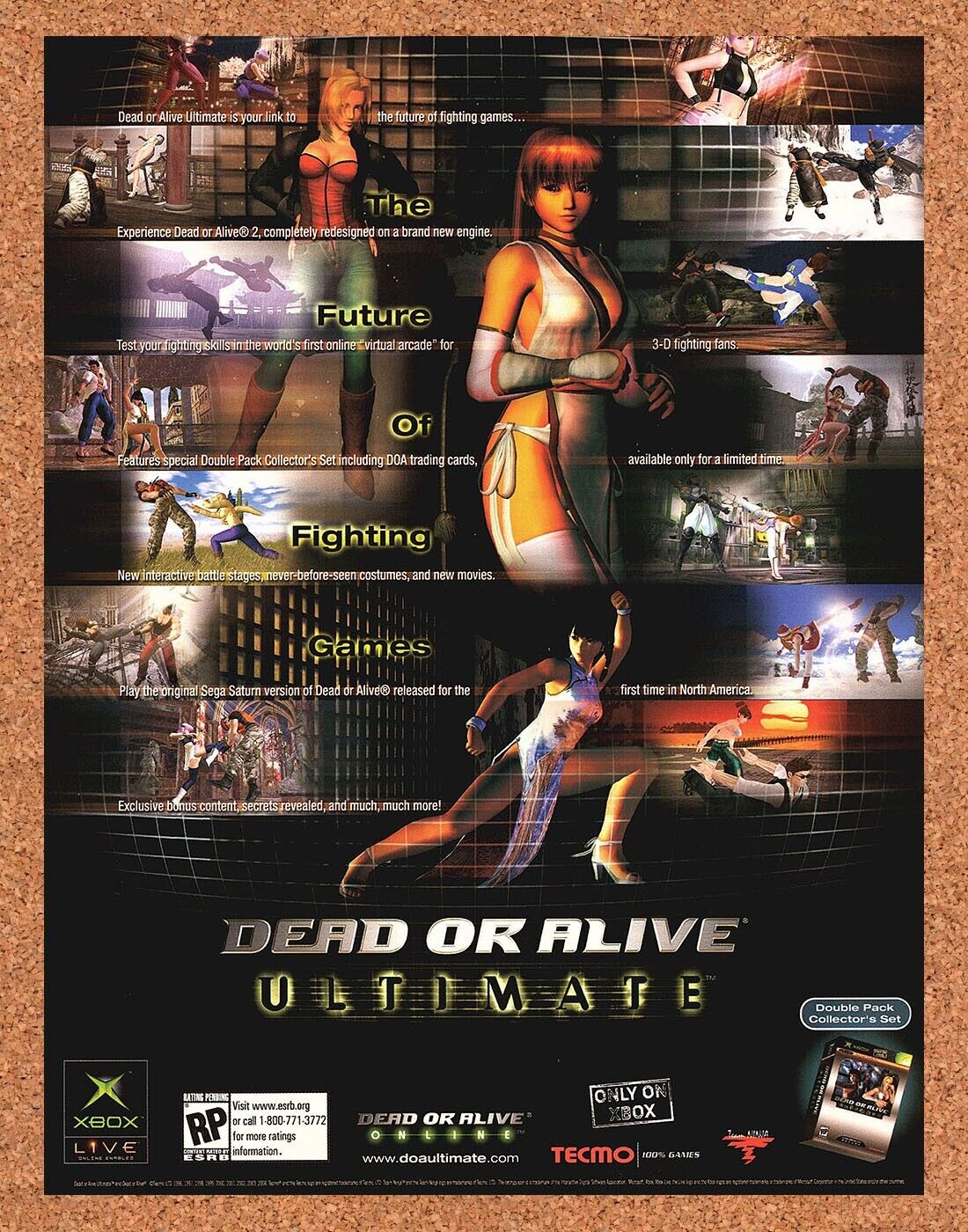 Original 2004 Dead Or Alive Ultimate Xbox Vintage Ad - Video Game Promo Wall Art