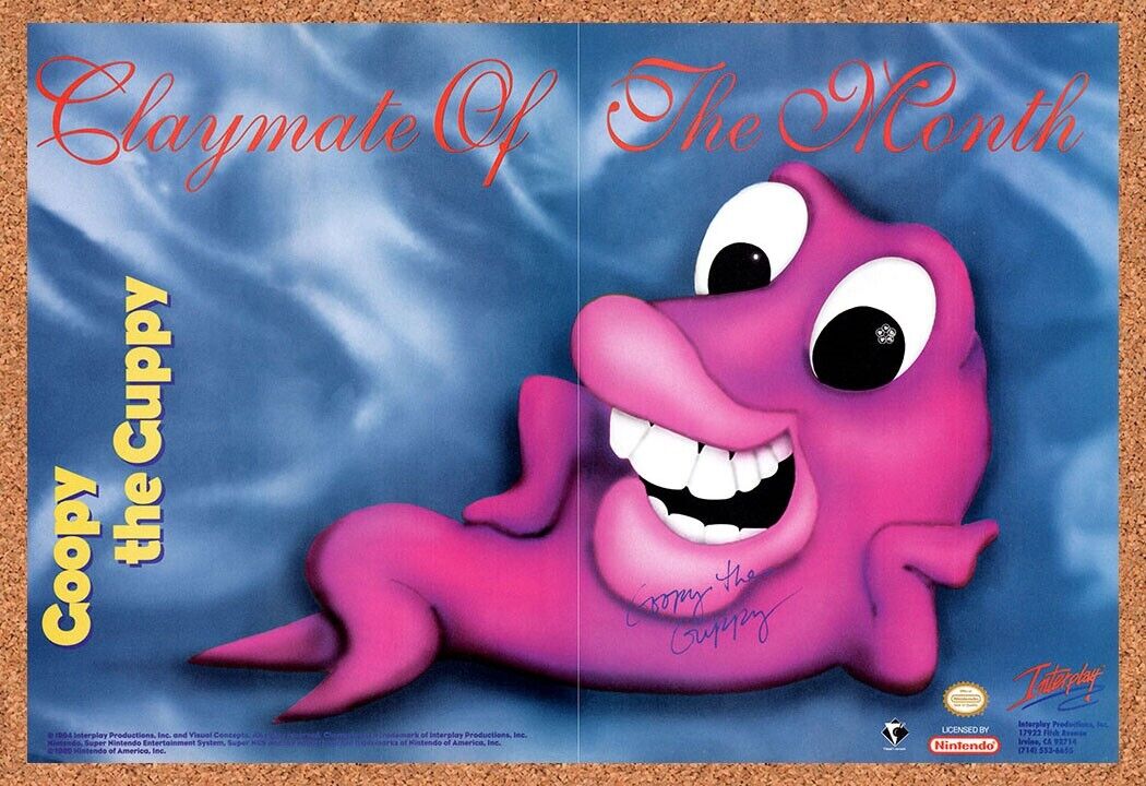 1994 Claymates Goopy Claymate Of The Month Original Ad / Retro Wall Art v2