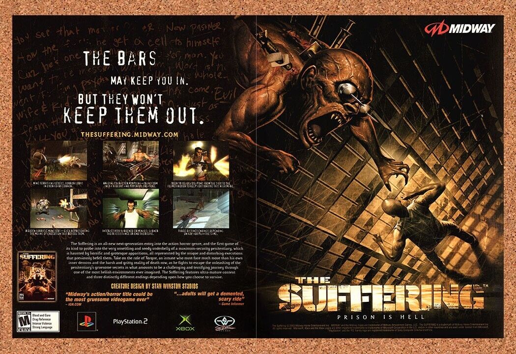 Original 2004 The Suffering Xbox Vintage Print Ad - Video Game Promo Wall Art 4
