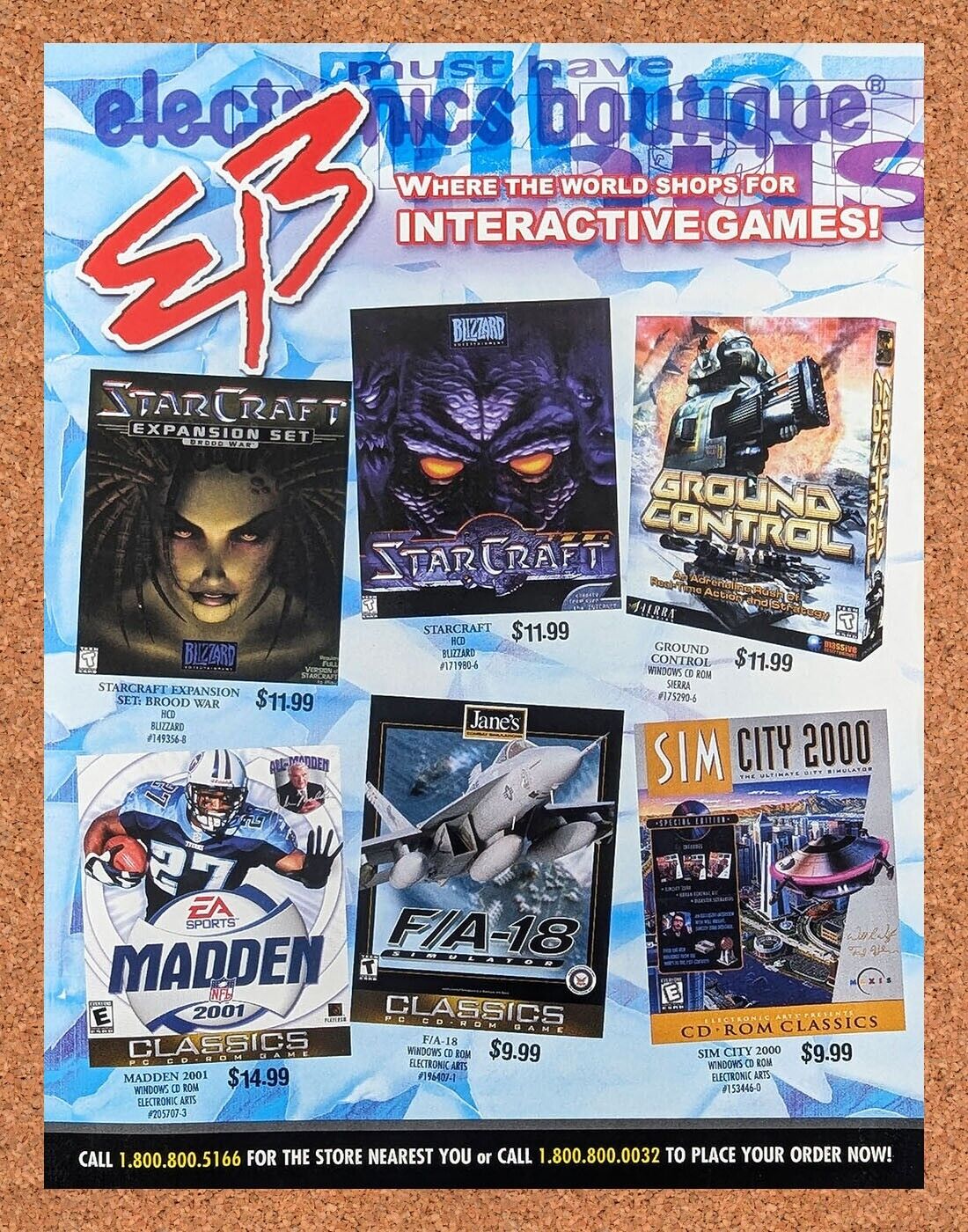 StarCraft PC Original 2002 Ad Authentic EB Games Blizzard Video Game Promo