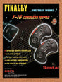 1993 Sentai F-16 Cordless Genesis Joypad Original Ad / Retro Wall Art v1