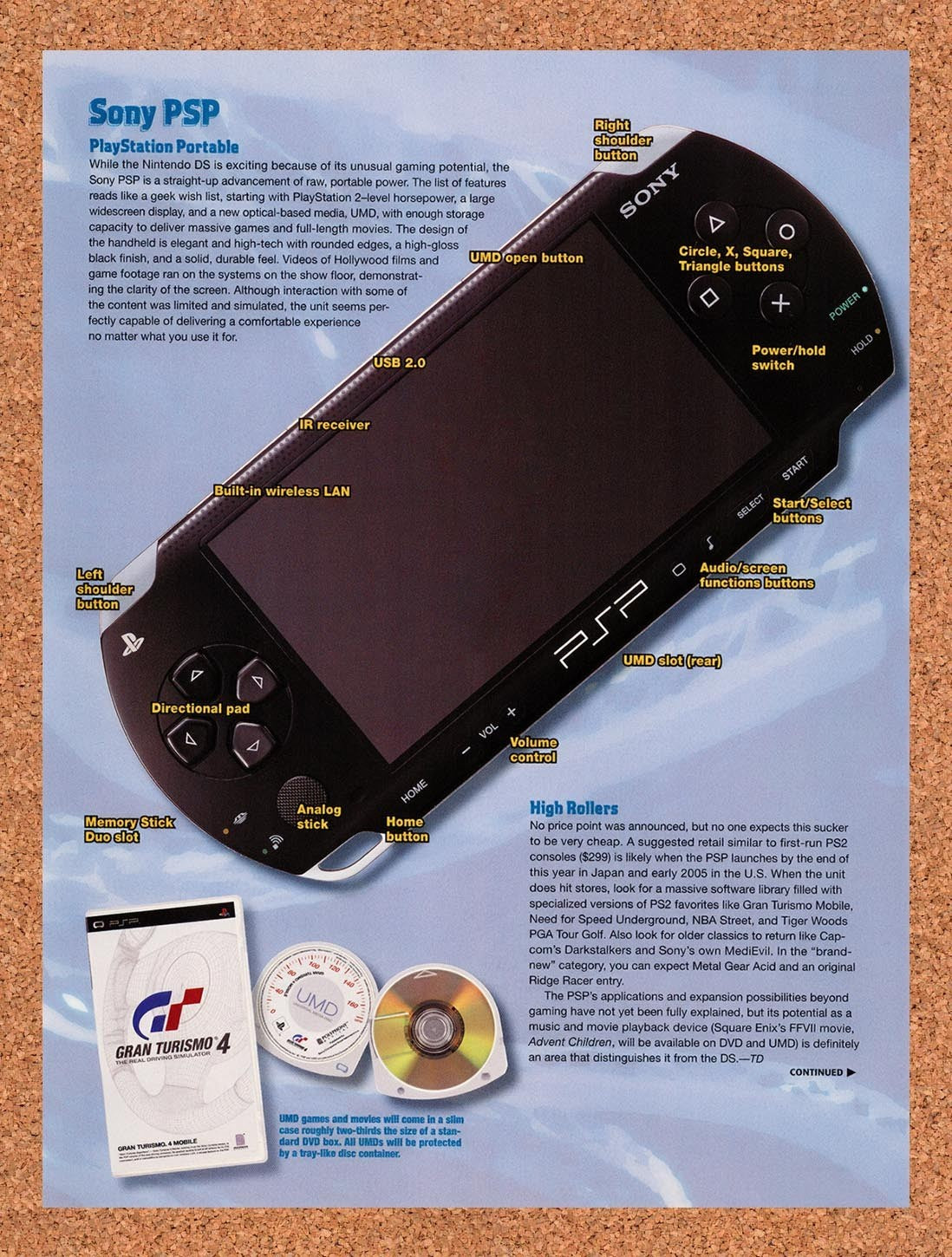 2004 Sony PSP E3 Reveal Original Advertisement / Retro Promo vc3
