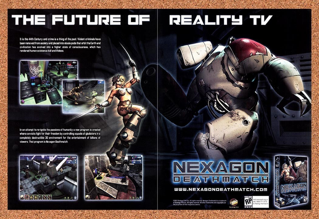 2003 Nexagon Deathmatch PC Original Advertisement / Retro Promo v2