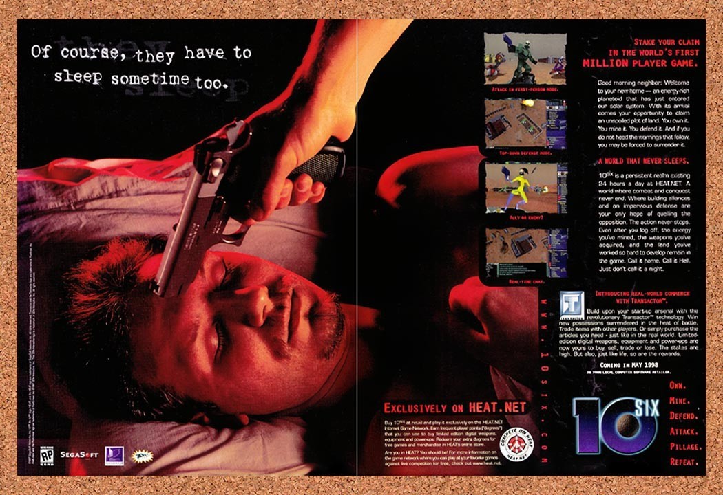 1998 10Six PC Original Advertisement / Retro Promo v1