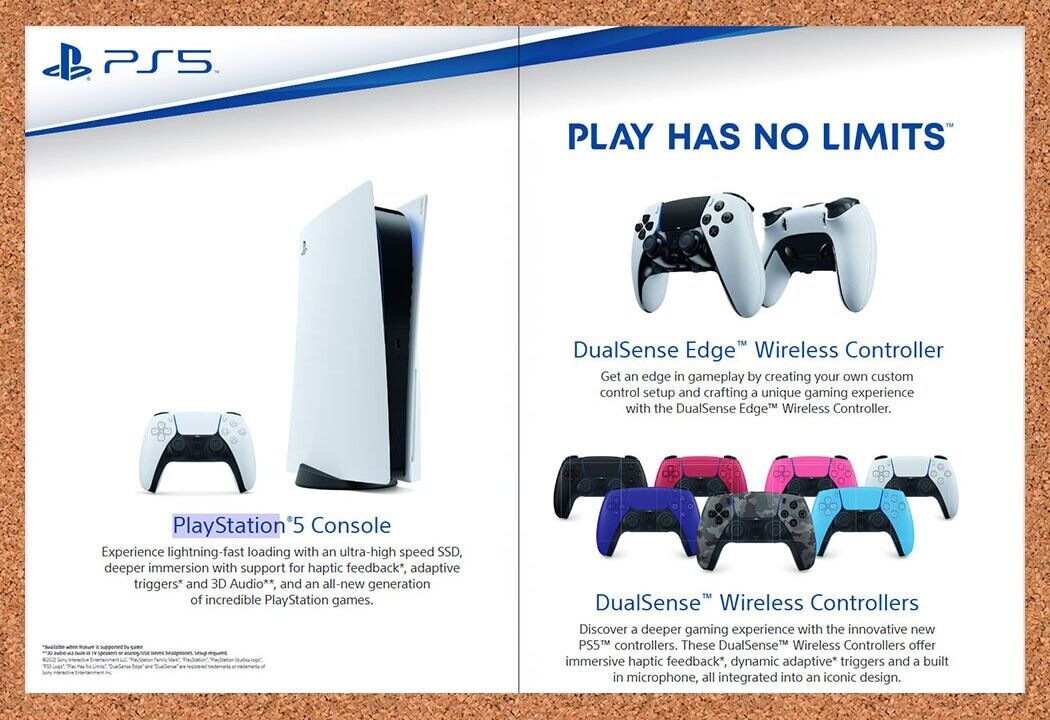 Sony PlayStation 5 Console Original 2023 Ad - Video Game Display Promo