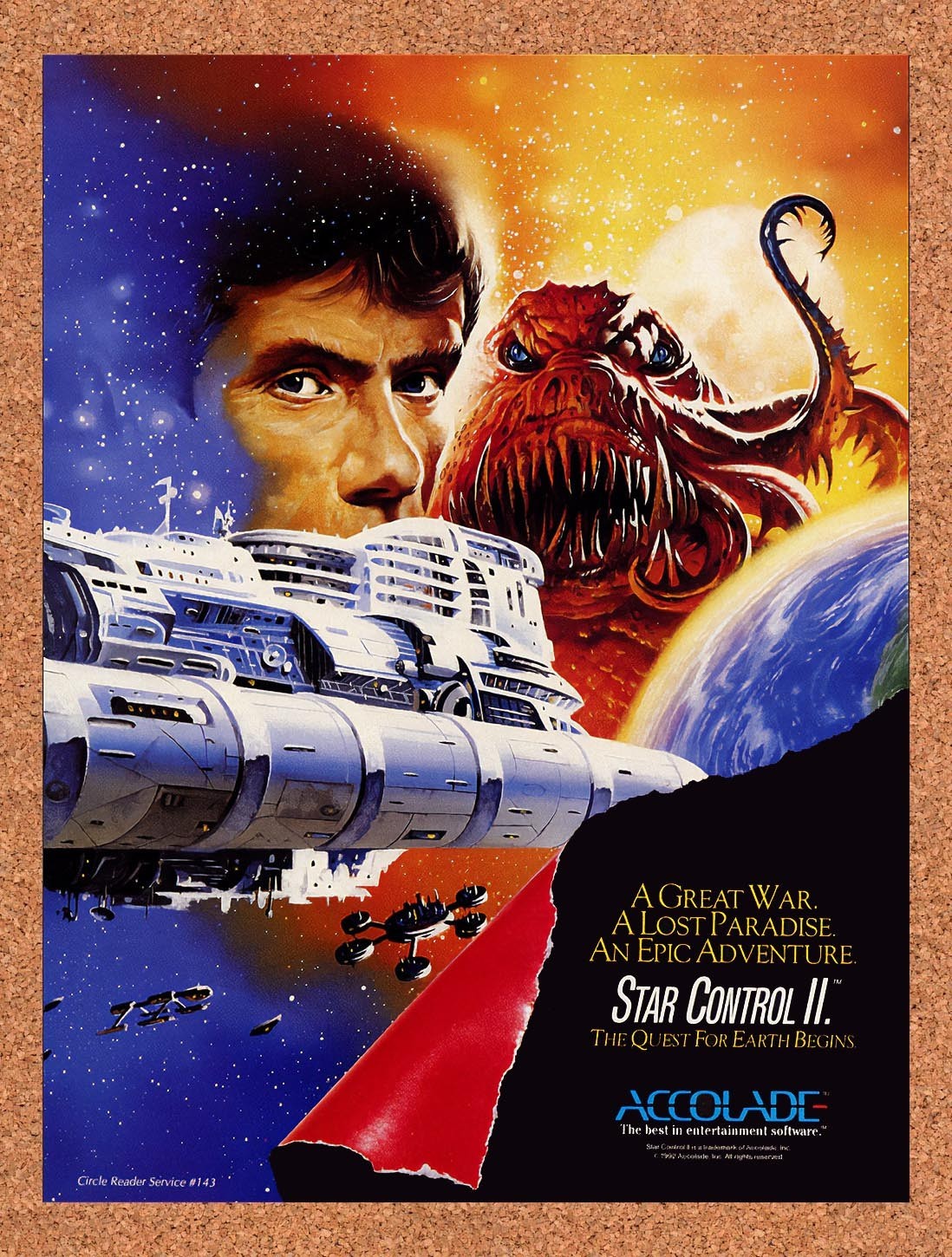 1992 Star Control II PC Original Advertisement / Retro Promo v1