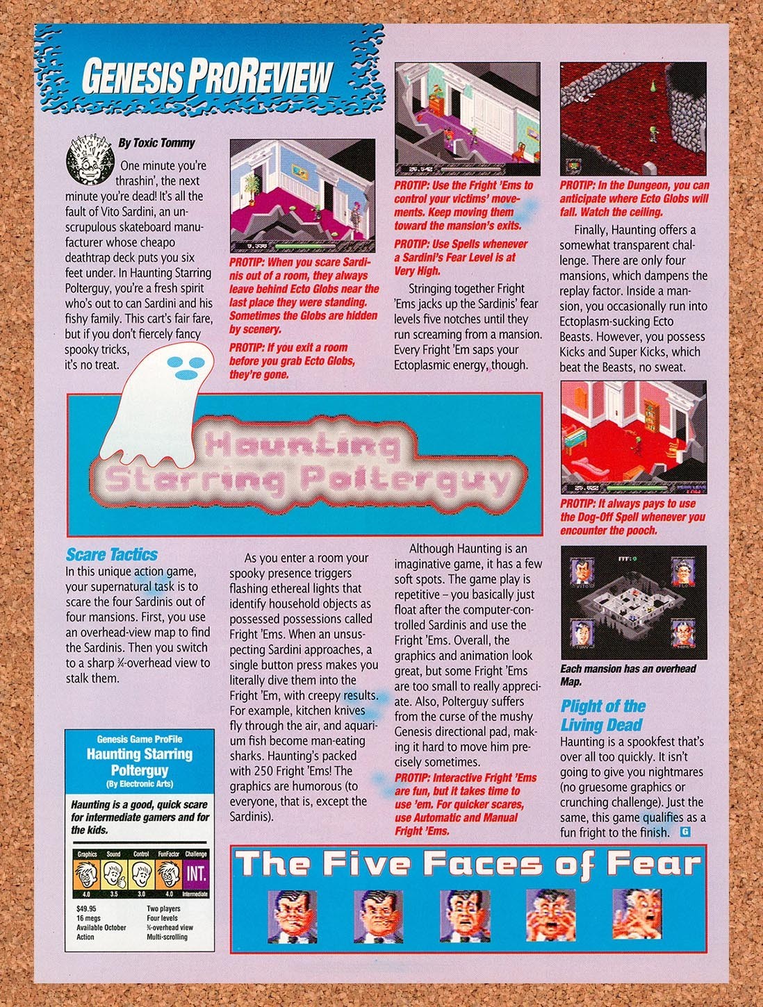 1993 Haunting Starring Polterguy Genesis Original Advertisement / Promo vr1