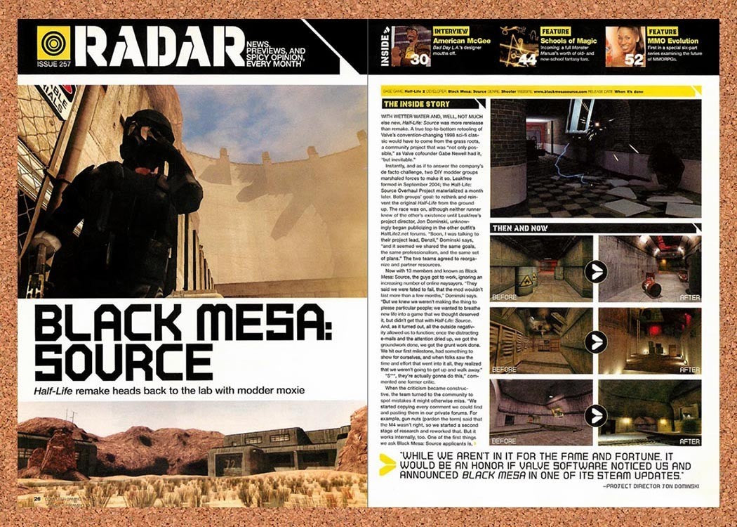 2005 Half-Life Black Mesa Source PC Review Original Advertisement / Promo vr1