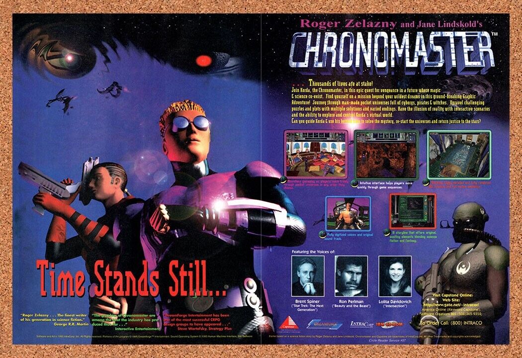 Chronomaster PC Original 1996 Vintage Ad - Video Game Art Promo