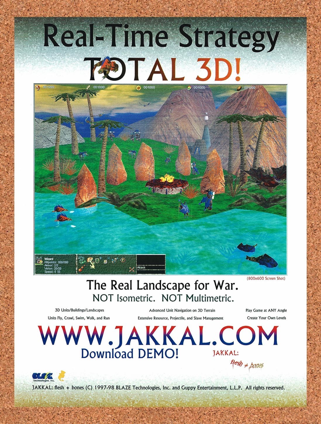 1998 Jakkal Online RTS Original Advertisement / Retro Promo v1