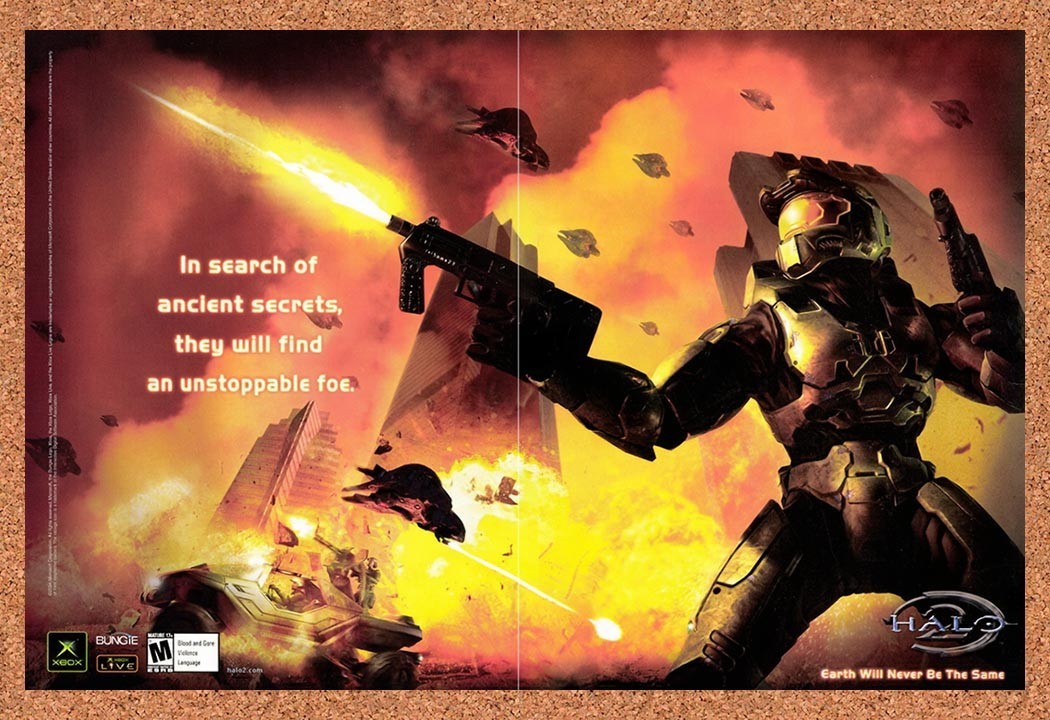 2004 Halo 2 Xbox Original Advertisement / Retro Promo v9