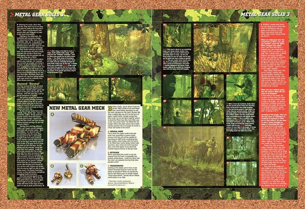 Metal Gear Solid 3 Snake Eater PS2 Original 2003 Vintage Ad - Video Game Review
