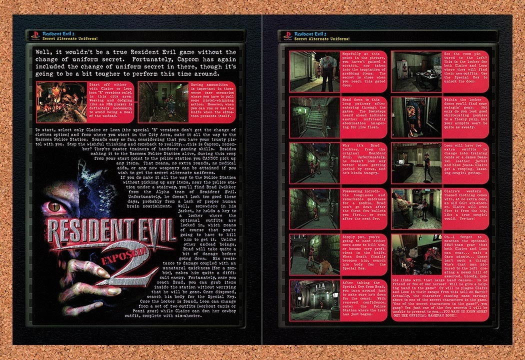 1998 Resident Evil 2 Secret Alternate Uniforms Original Ad / Promo vr4