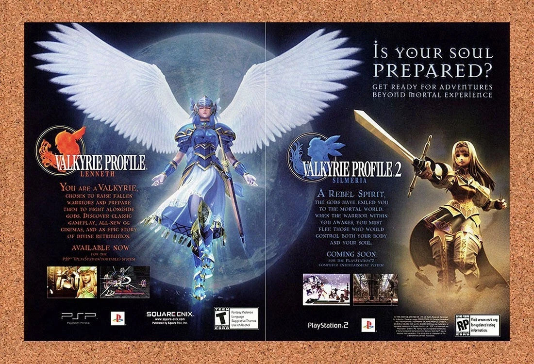2006 Valkyrie Profile Lenneth PS2 Original Advertisement / Retro Promo v1