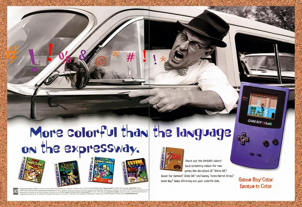 1999 Nintendo Game Boy Color Console Original Advertisement / Retro Promo vc4